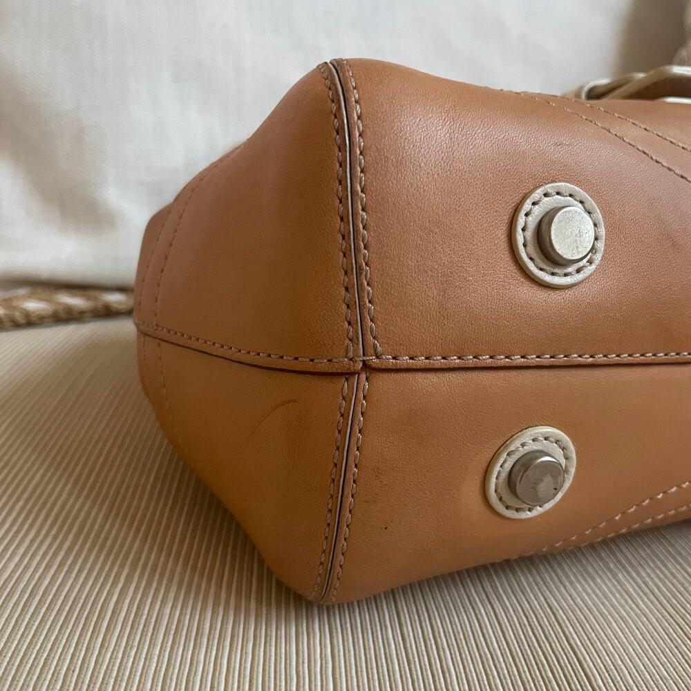 Vintage Coach Soho Buckle Flap 6692 | Tan Ivory Vachetta Leather Y2K - Picture 9 of 15